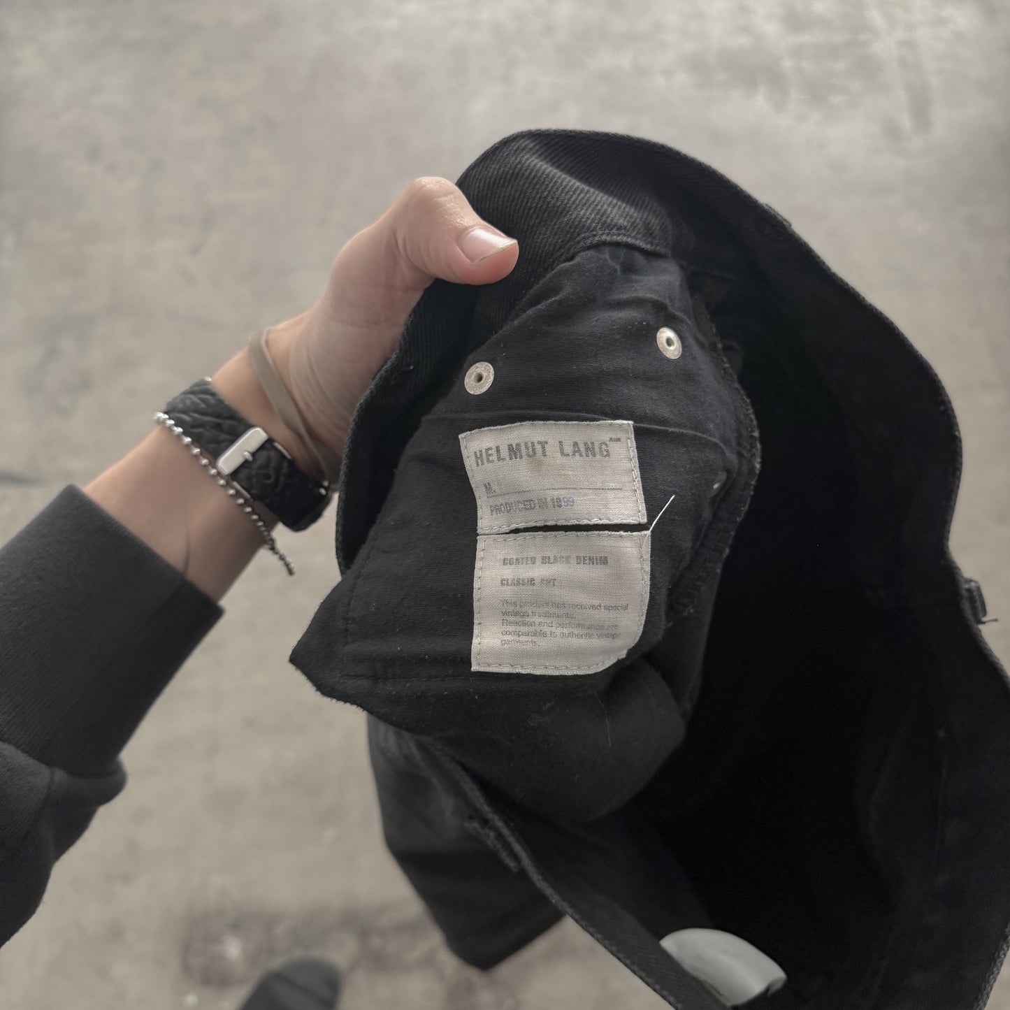 Helmut Lang 1999 Waxed Denim