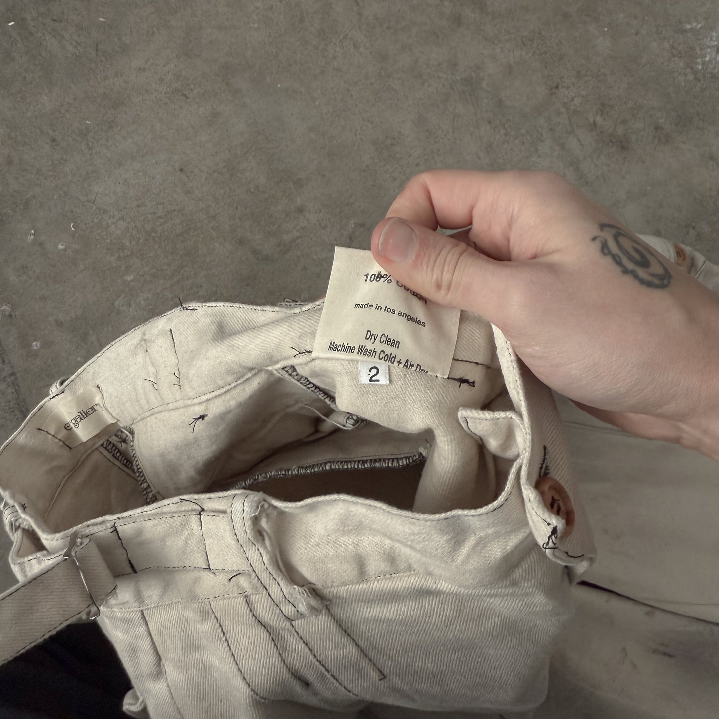Etelier Gallery Bleach Wash Cargos