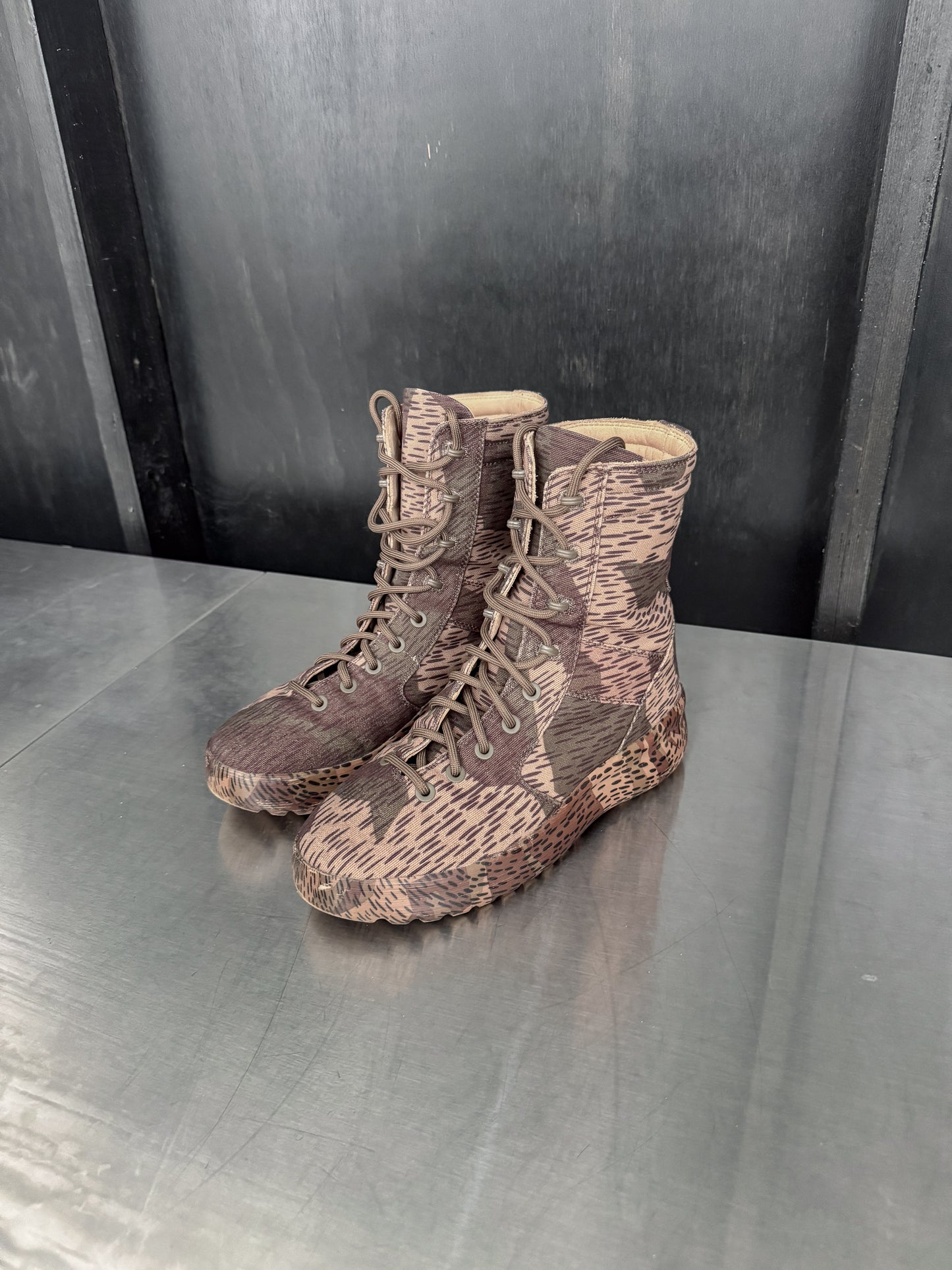 Yeezy Season 6 Splinter Camo Combat Boots