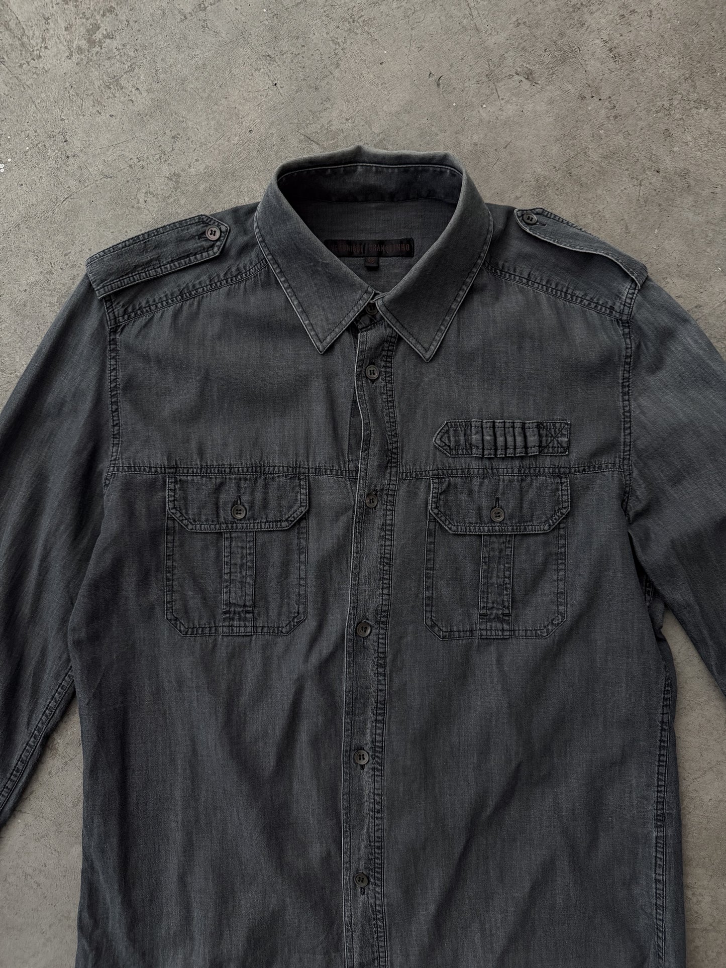 Veronique Branquinho 00's Military Denim Shirt