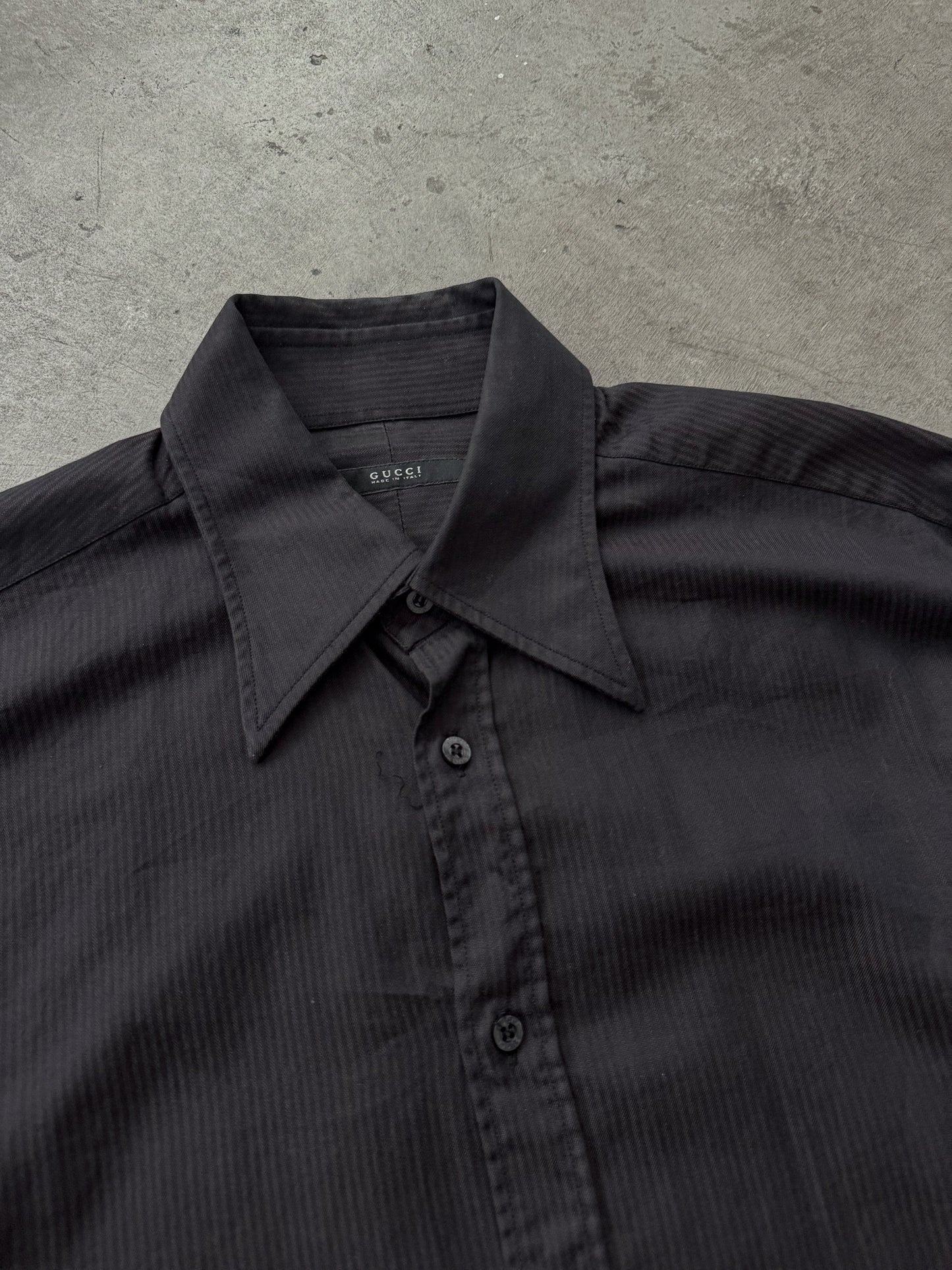 Gucci (Tom Ford era) Pinstripe Purple Shirt