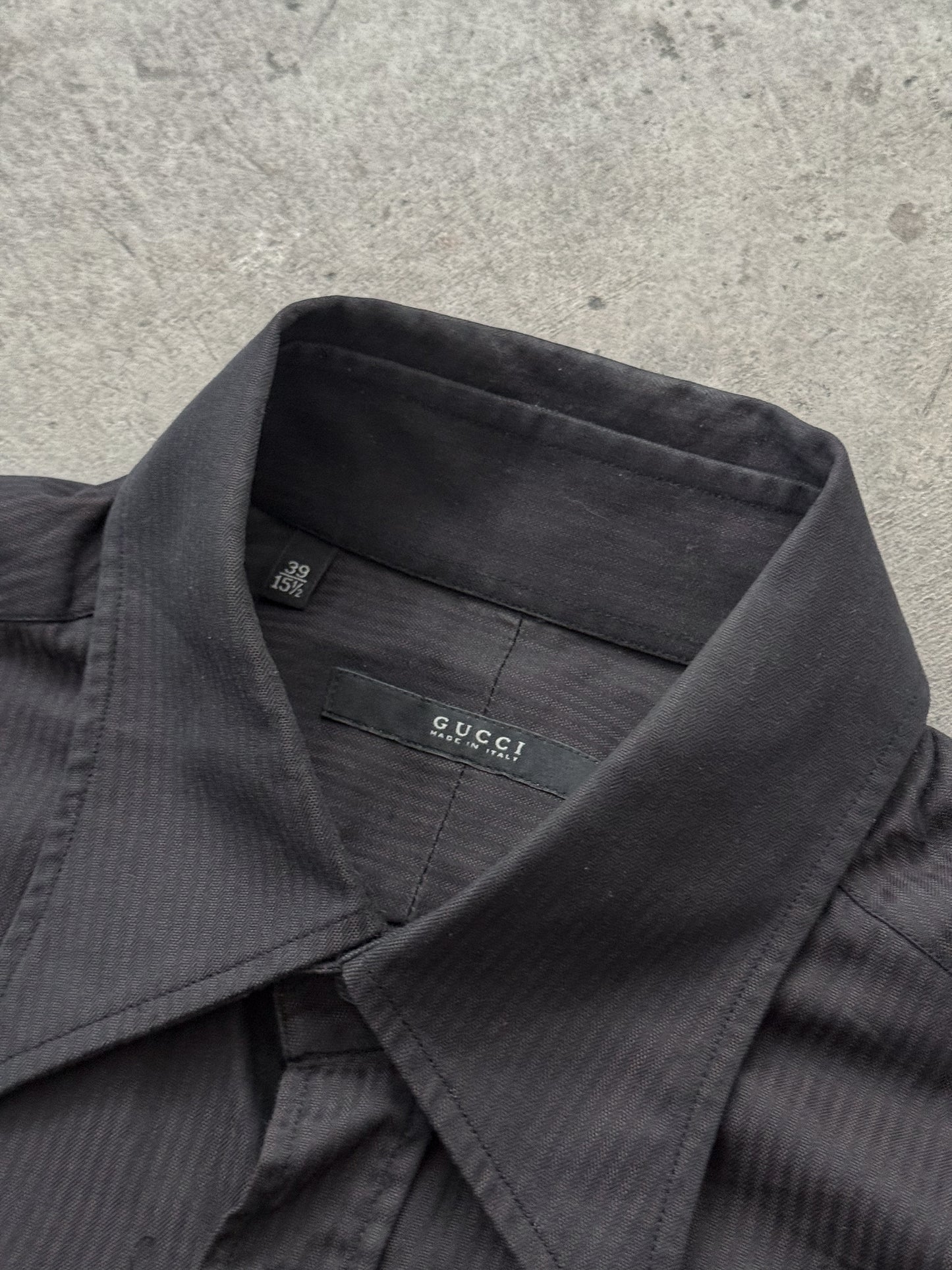 Gucci (Tom Ford era) Pinstripe Purple Shirt