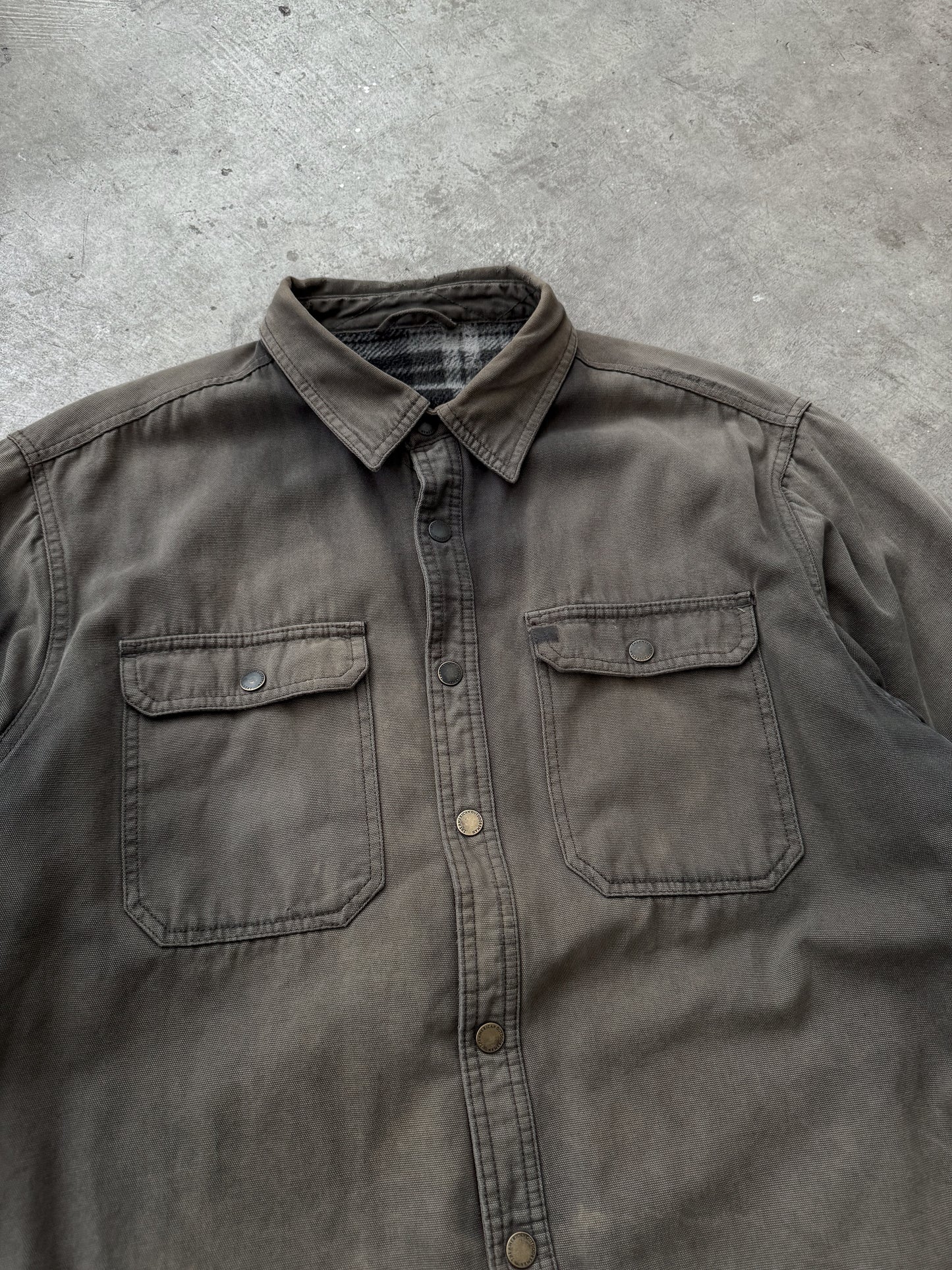 Faded Flannel Lined Shacket