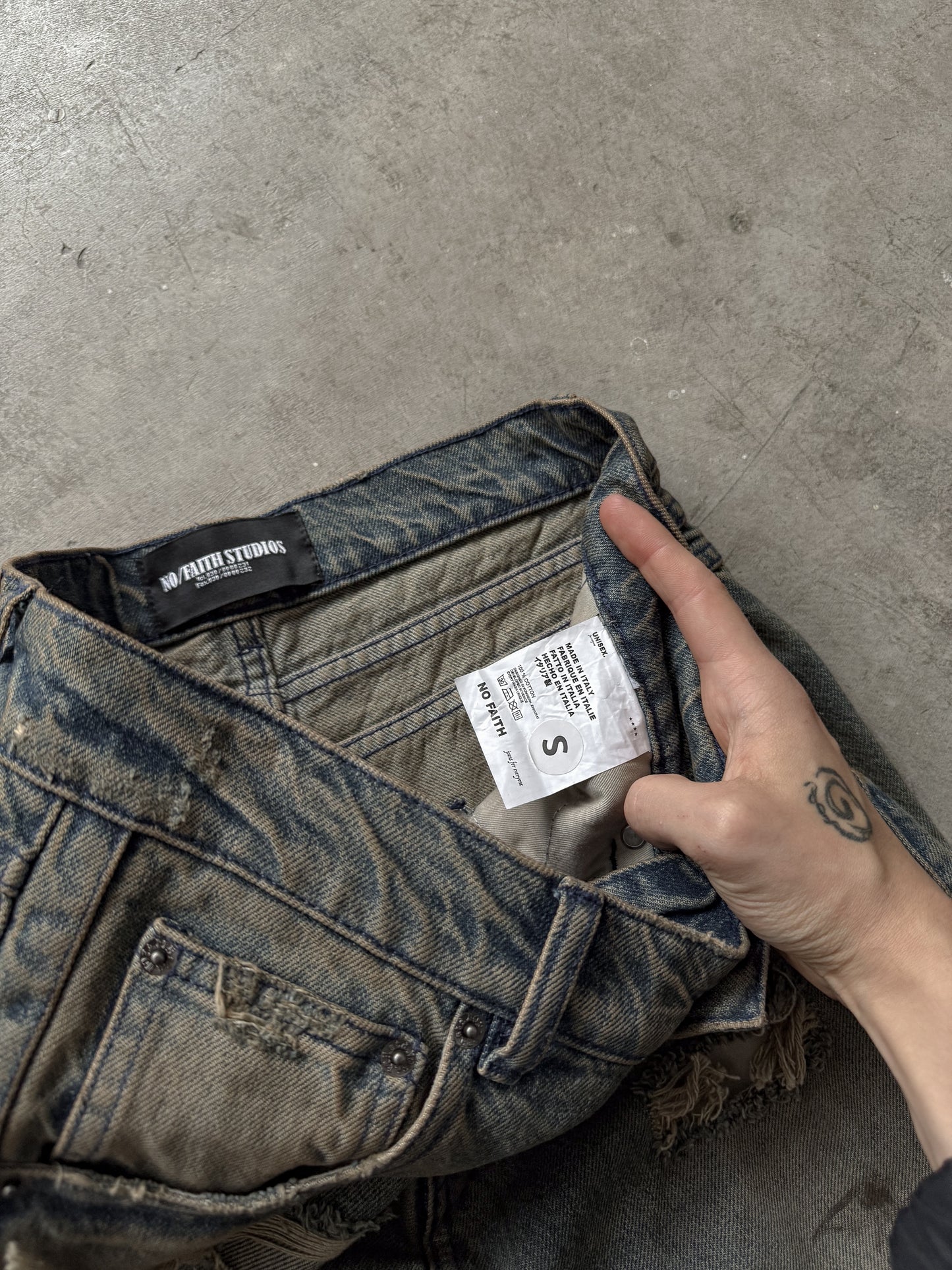 No Faith Studios Italy Venice Cut Denim