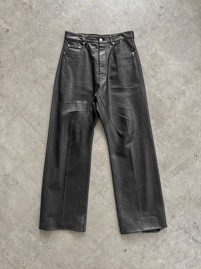 Rick Owens Leather Geth Jeans
