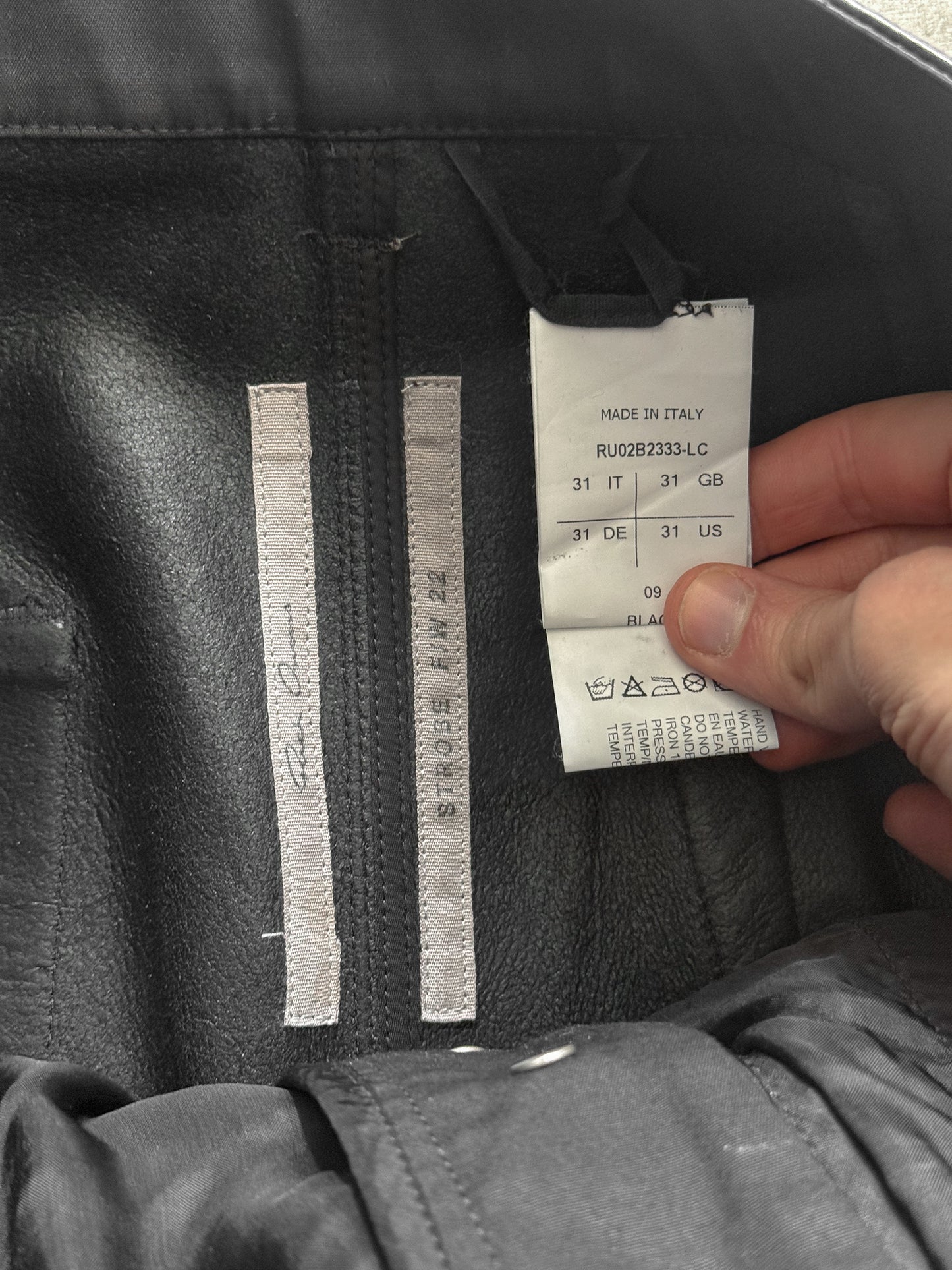 Rick Owens Leather Geth Jeans