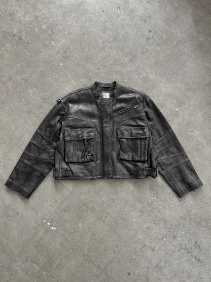 Free People Leather Bomber
