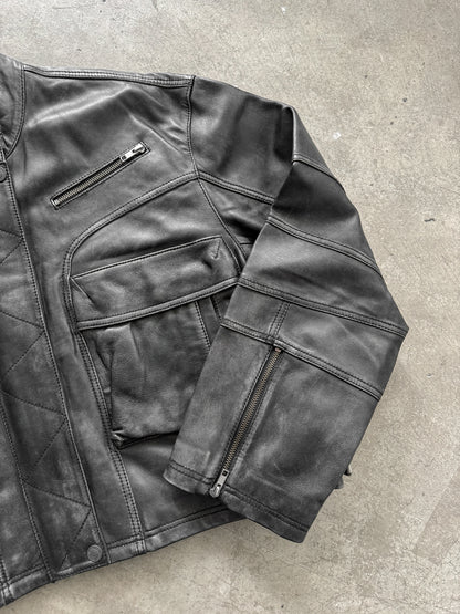 Free People Leather Bomber