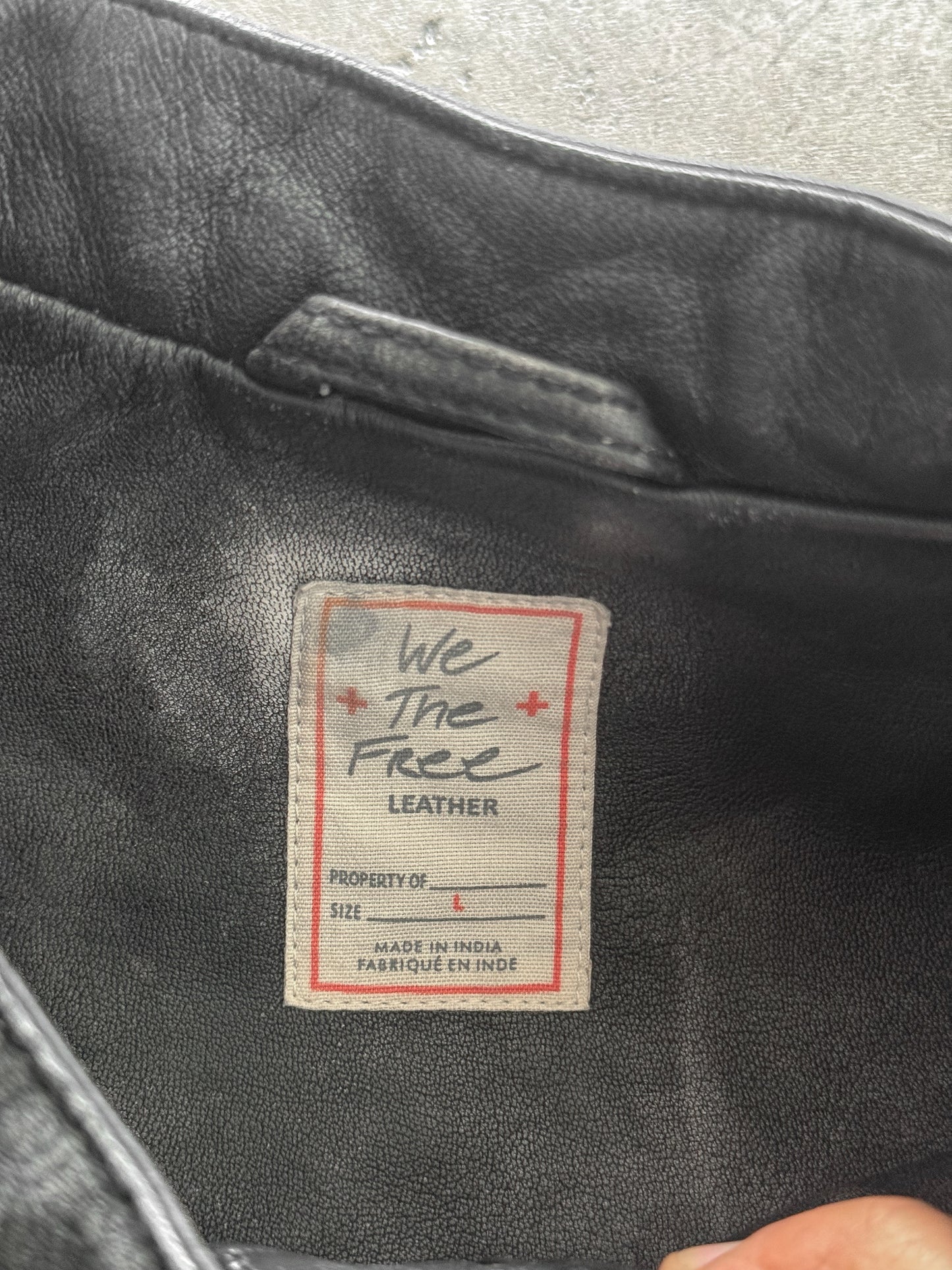 Free People Leather Bomber