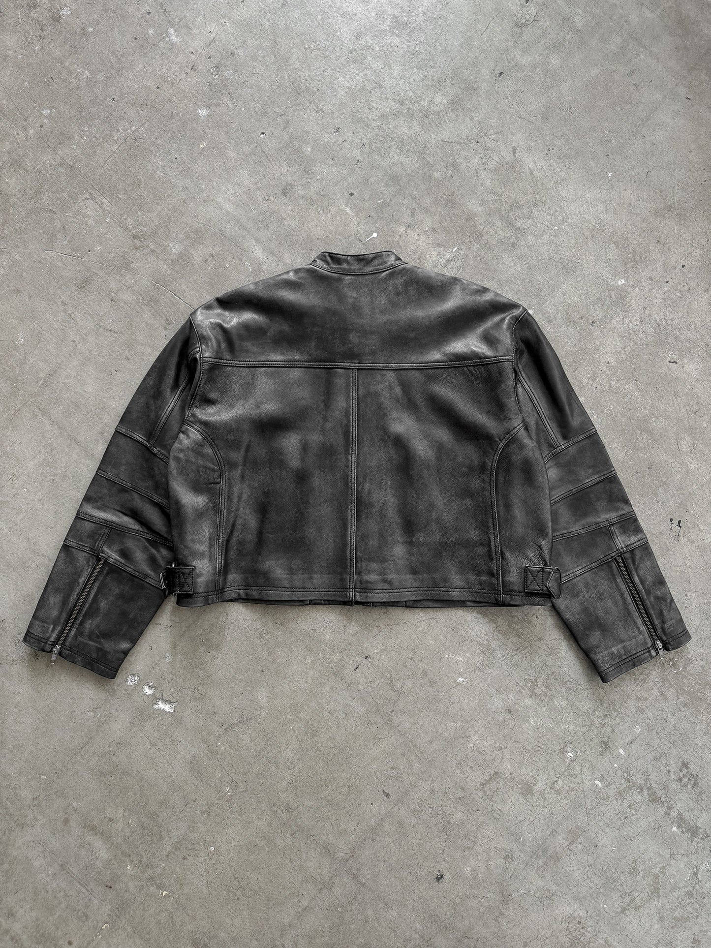 Free People Leather Bomber