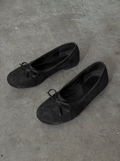 Balenciaga Leopold Distressed Ballet Flats
