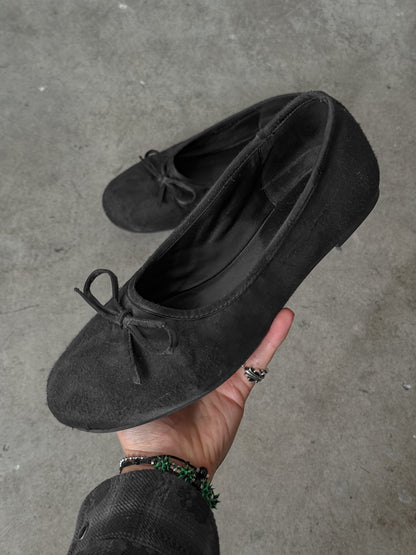 Balenciaga Leopold Distressed Ballet Flats