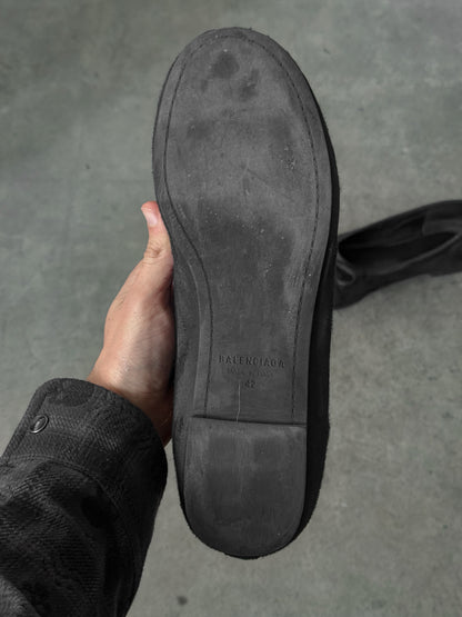 Balenciaga Leopold Distressed Ballet Flats