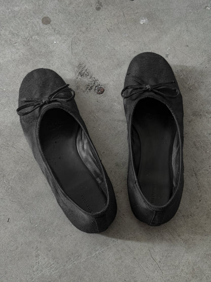 Balenciaga Leopold Distressed Ballet Flats