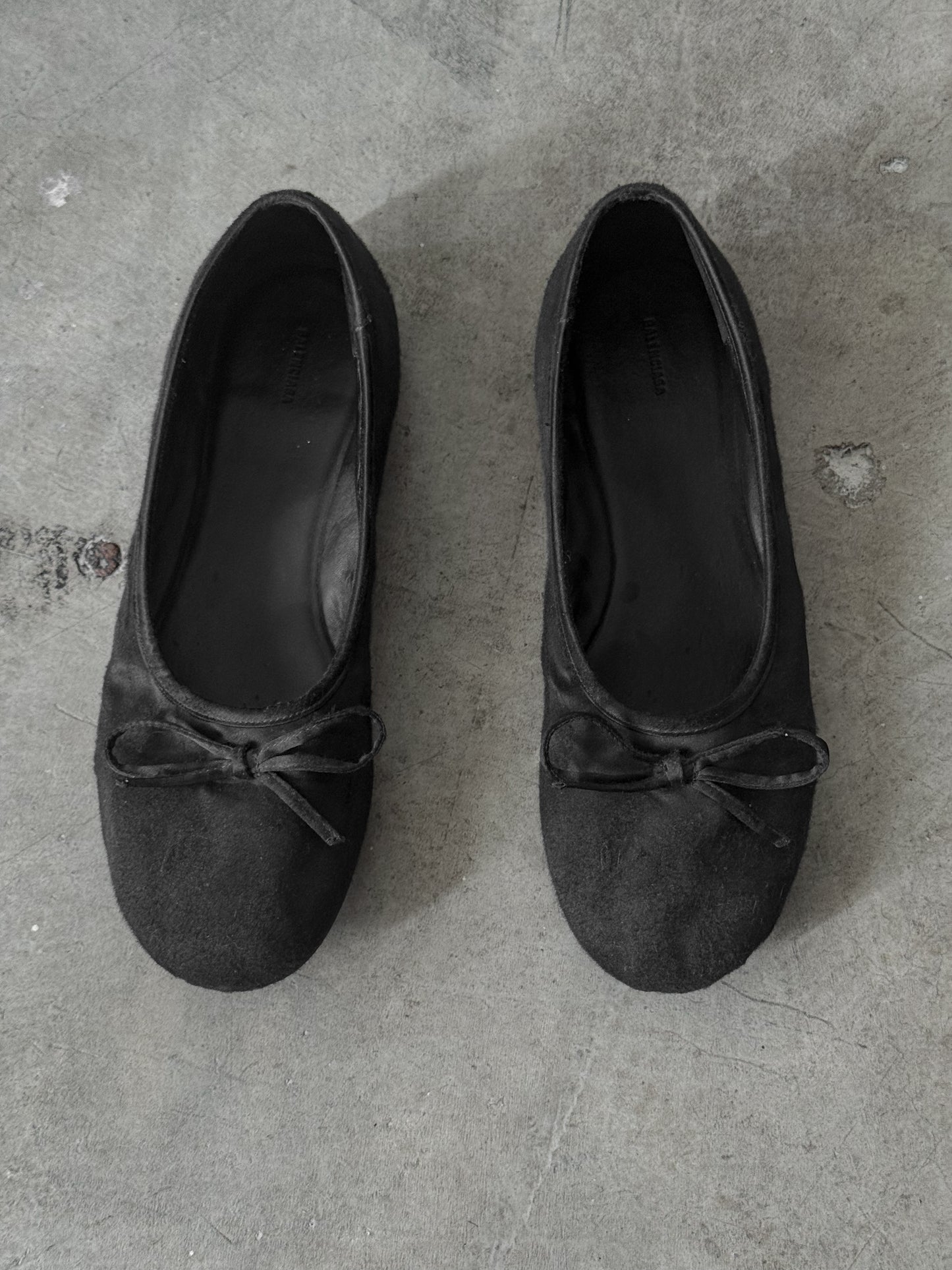 Balenciaga Leopold Distressed Ballet Flats