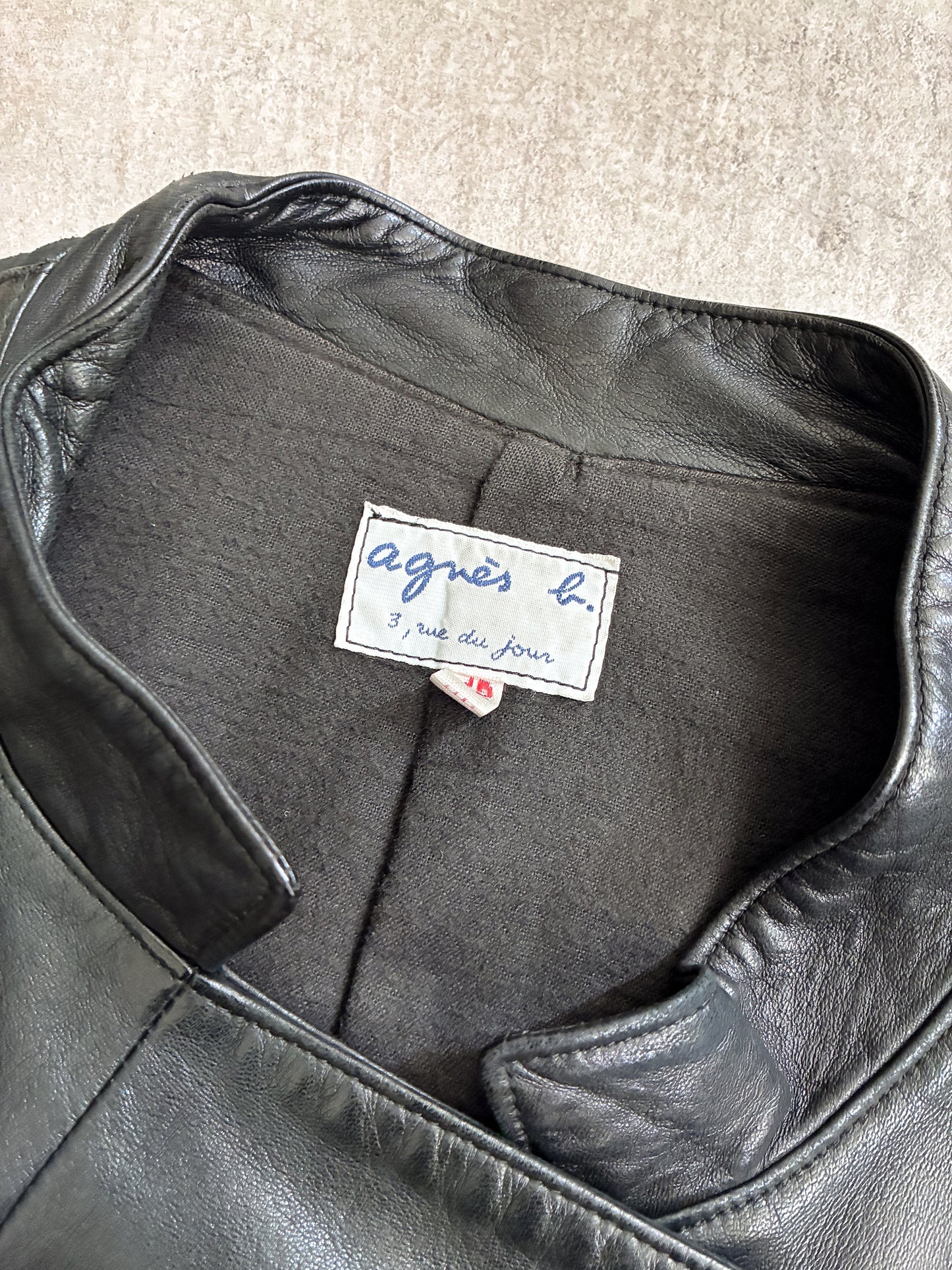Vintage Agnes B Napolean Leather Jacket