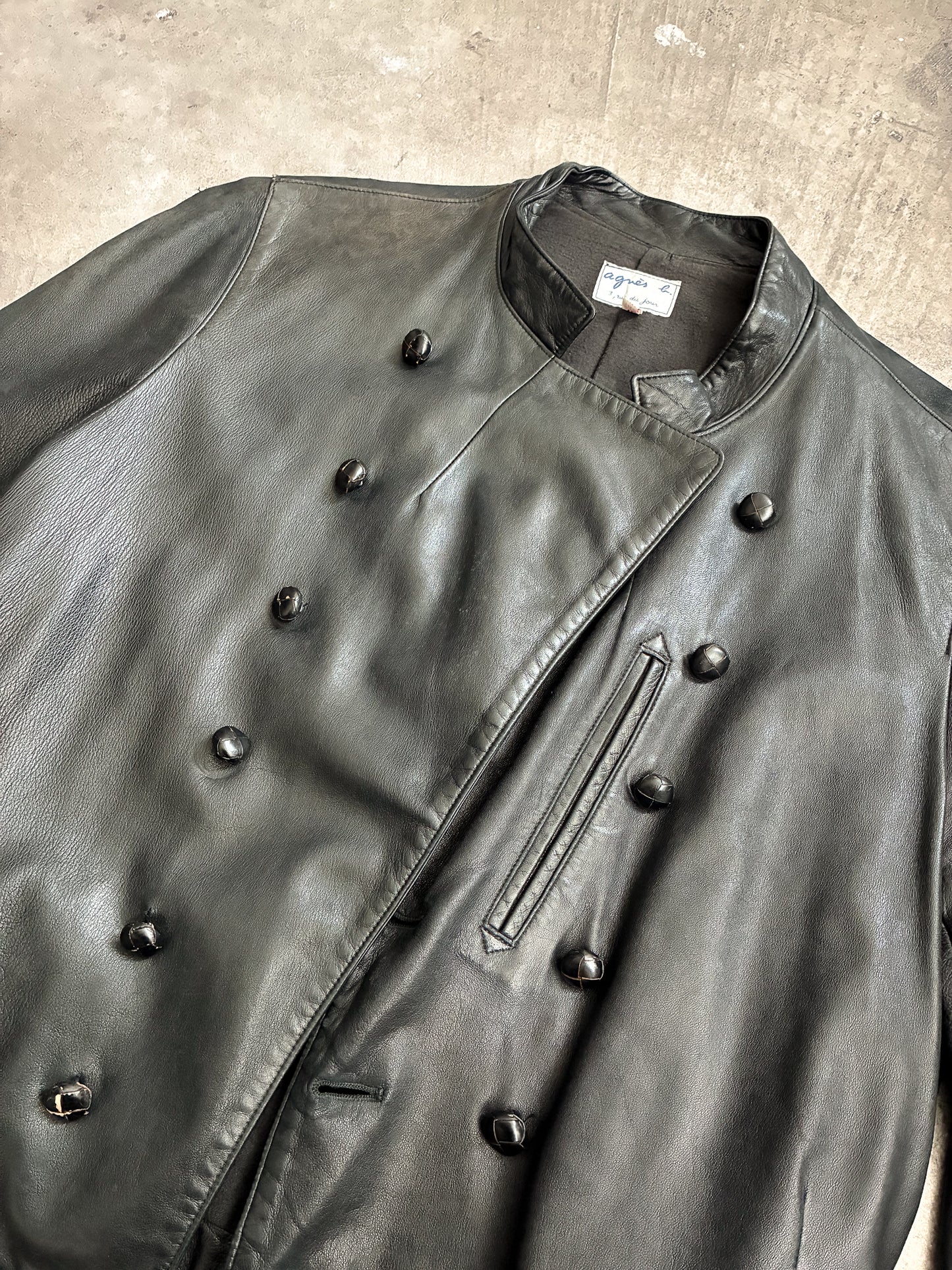 Vintage Agnes B Napolean Leather Jacket