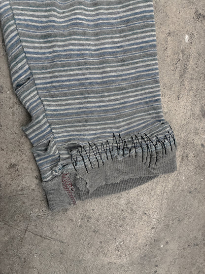 Vintage Thrashed + Repaired Striped Longsleeve