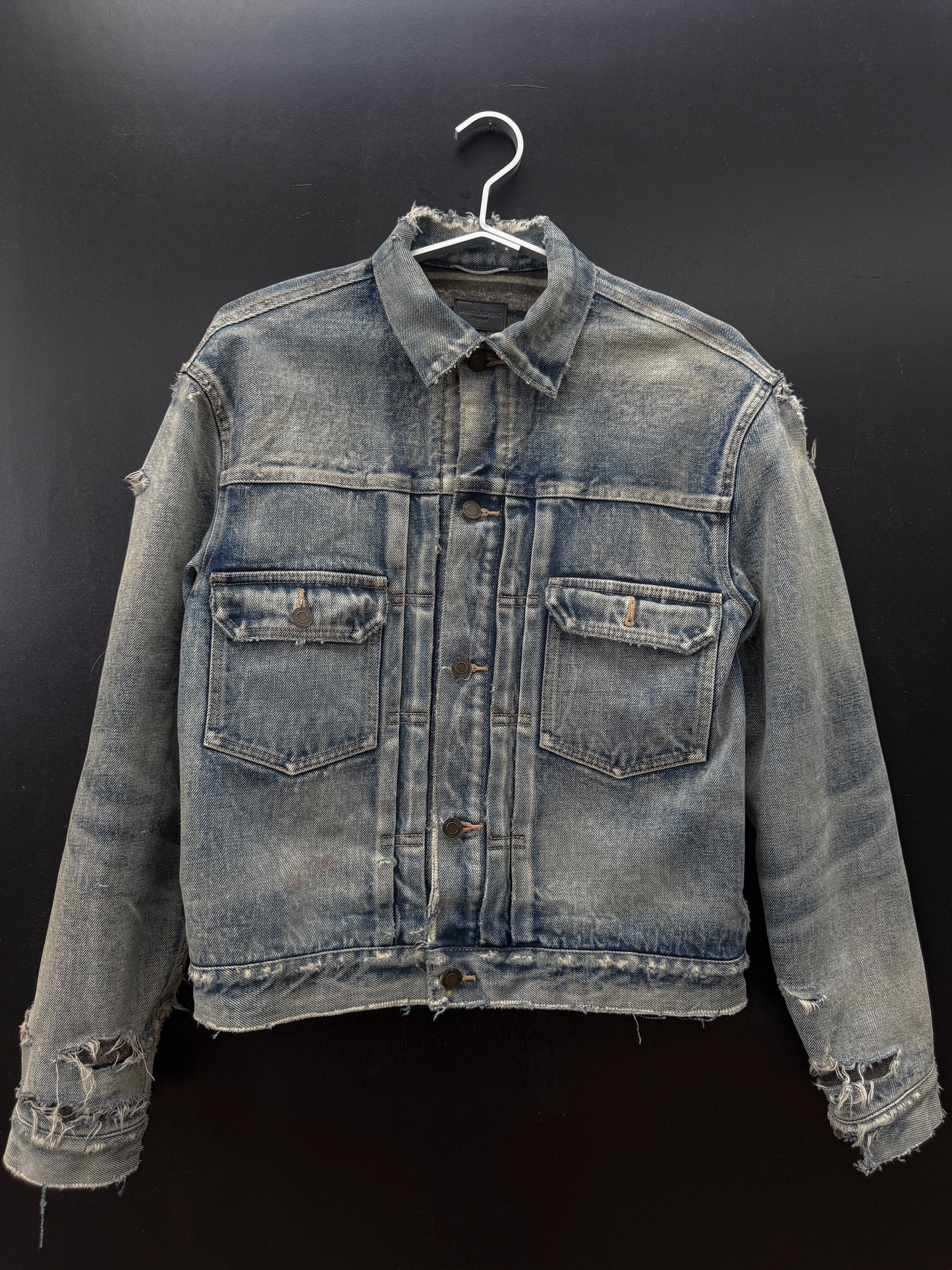Saint Laurent Paris SS21 Made in Japan Blanket Lined Denim Jacket