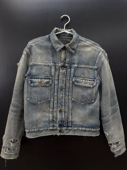 Saint Laurent Paris SS21 Made in Japan Blanket Lined Denim Jacket