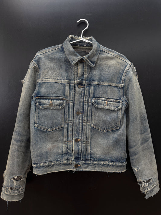 Saint Laurent Paris SS21 Made in Japan Blanket Lined Denim Jacket