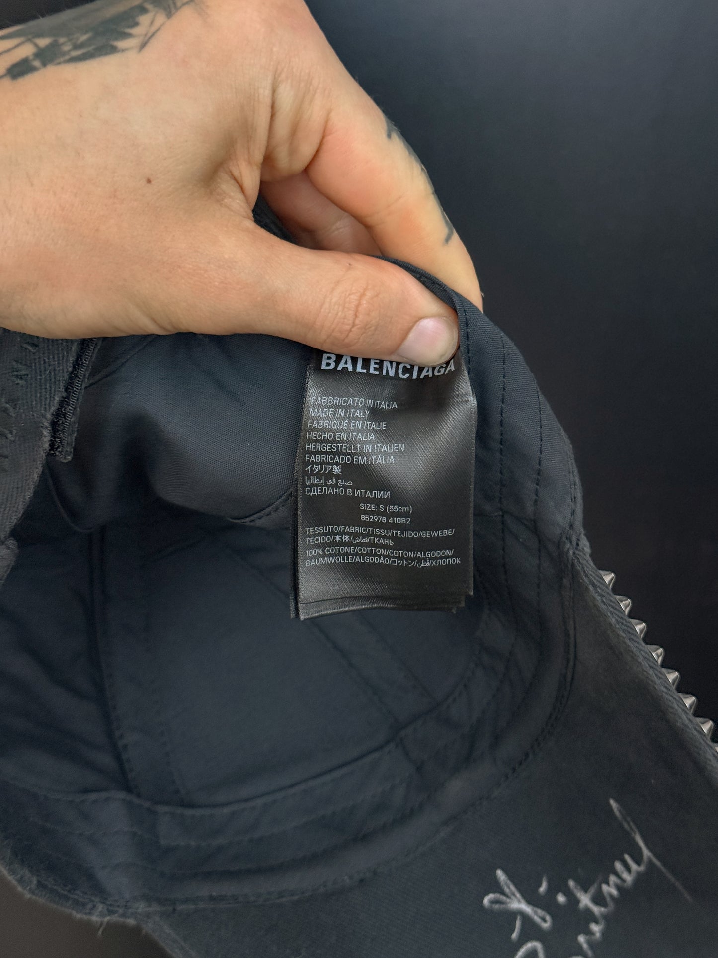 Balenciaga 'Britney' Studded Cap