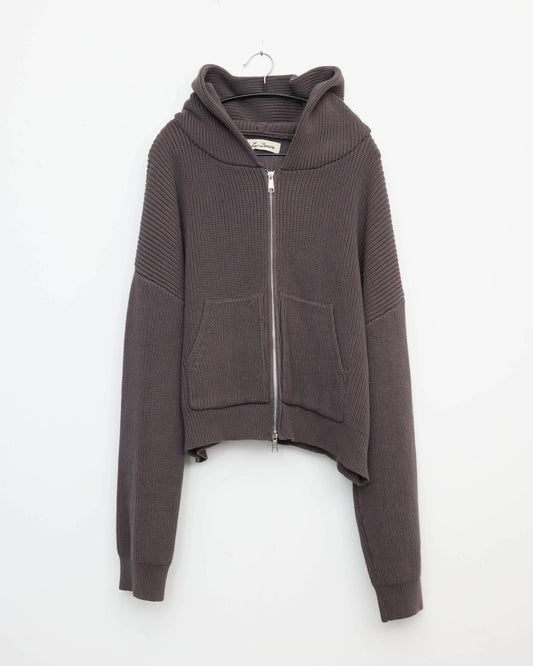 Lac Demure Plum Hooded Knit